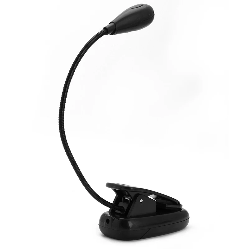 HNGCHOIGE Гибкая одинарная Светодиодная лампа с зажимом для чтения книг|clip on light|led lamp