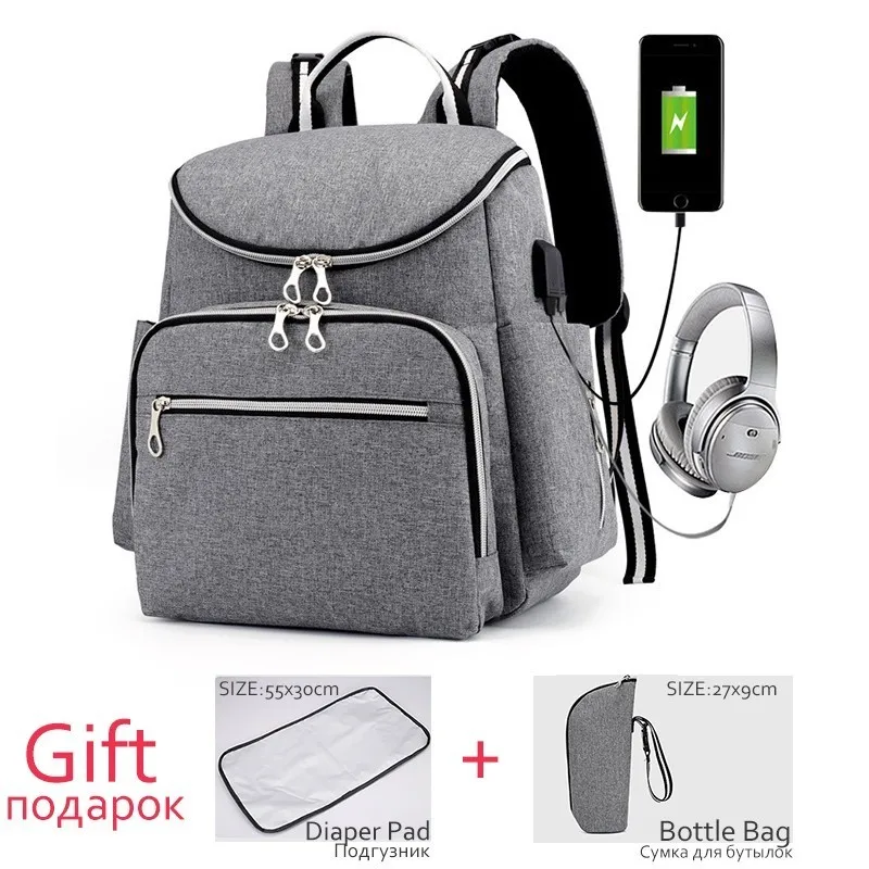 DEARMONDA Mommy USB сумка для подгузников большой подгузник детский коврик для коляски обновленный модный дорожный Рюкзак Водонепроницаемые сумки для беременных сумки для мамы