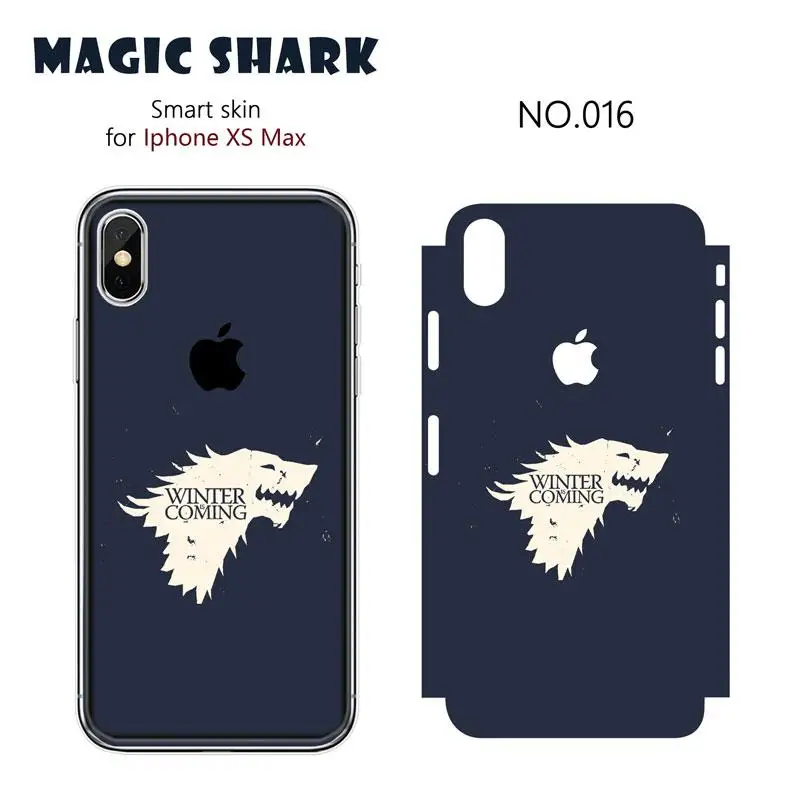 Чехол наклейка для iPhone XS Max 016 038 с изображением черепа тигра из игры престолов и