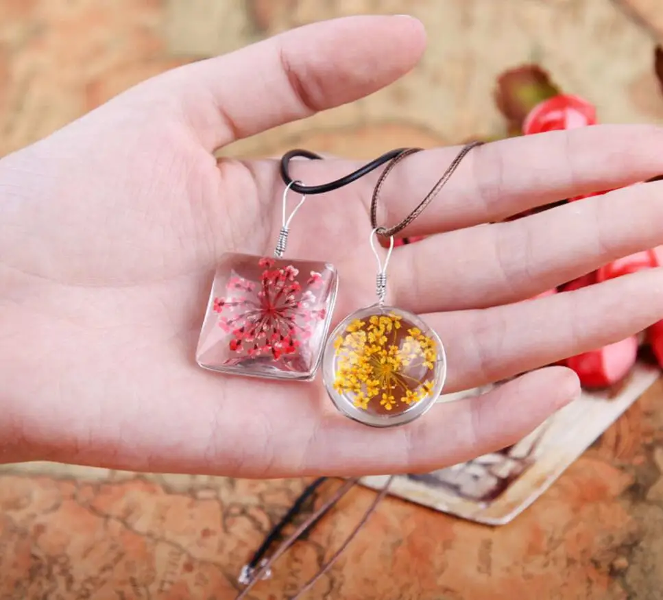 100 шт. смешанный прессованный наполнитель сухоцветов для подвесок из эпоксидной