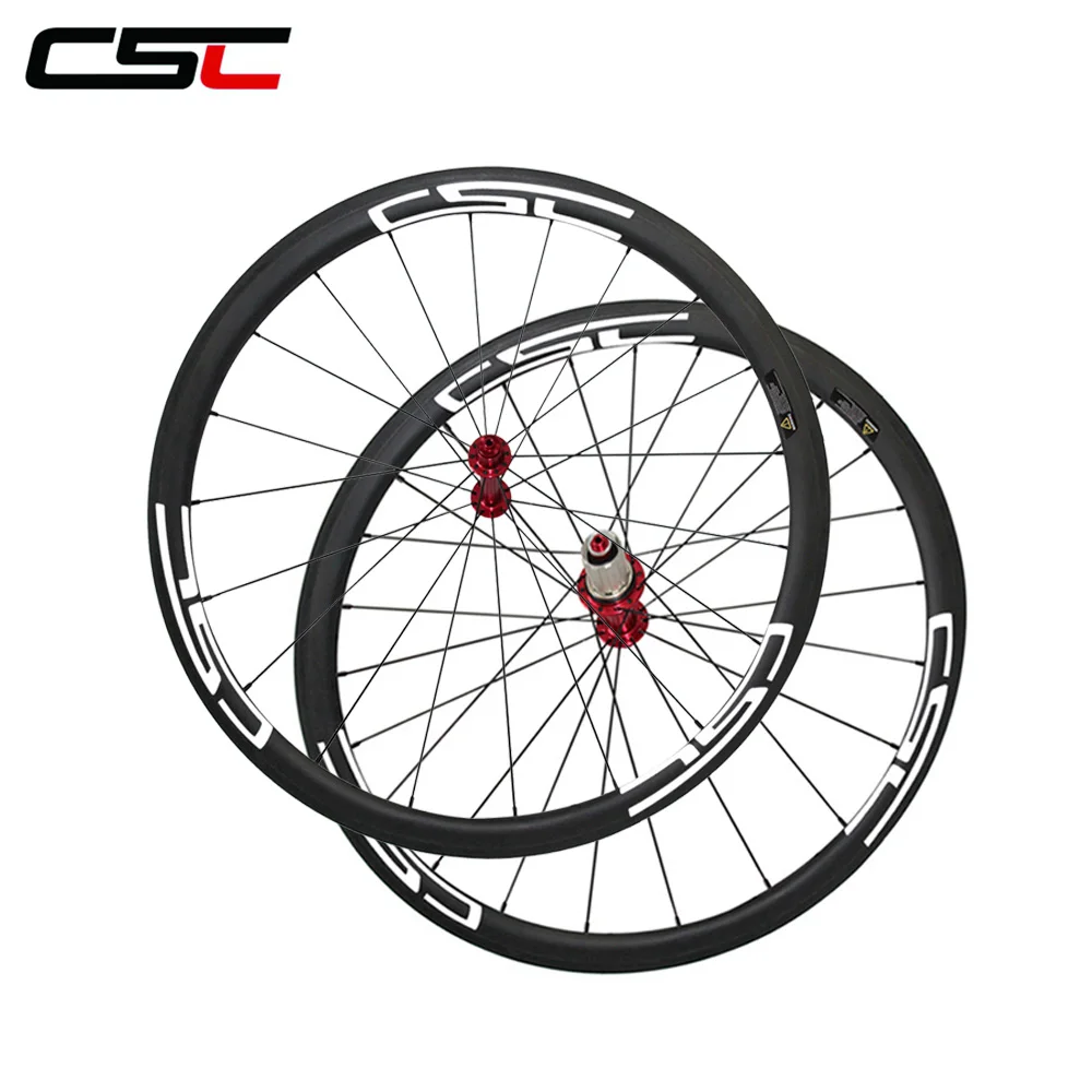 

CSC Only 1420g Ceramic Bearing Carbon Wheelset,700C Full 38mm 23mm Clincher Road Bicycle Wheels pillar 1420 sapim spokes