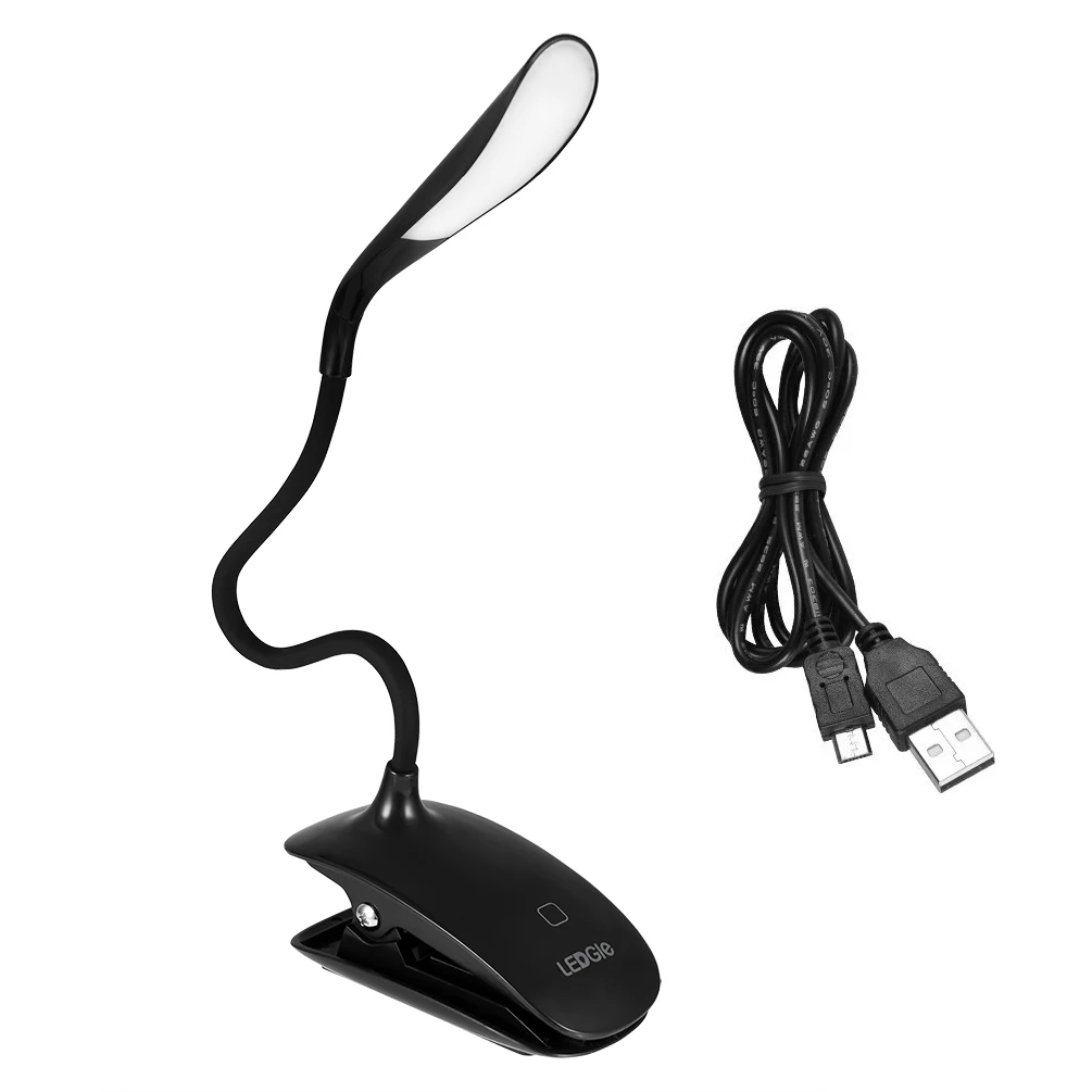 Светодиодный GLE 3 Вт настольная лампа USB светодиодный настольный светильник 14 светодиодный Настольный светильник с зажимом для чтения книг светильник Светодиодный настольный светильник сенсорный 3 режима