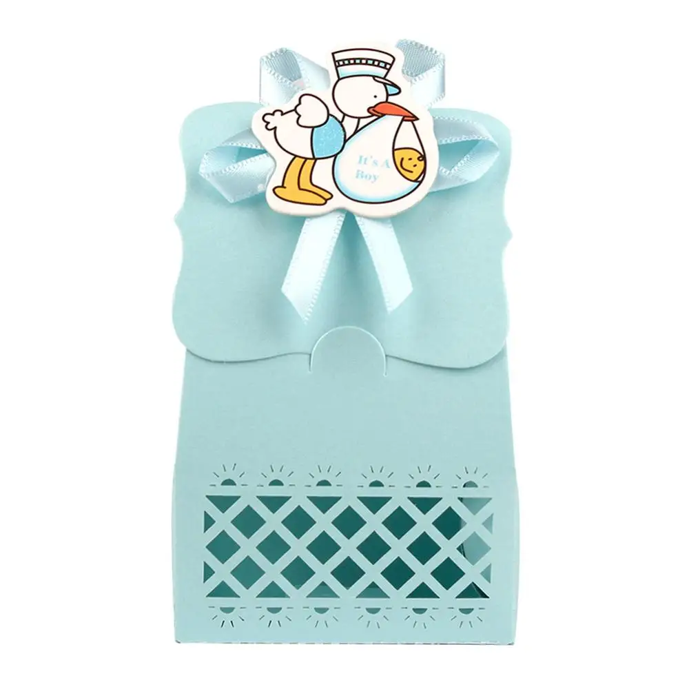 Blue Duck Теплая Коробка для детского душа, 12 шт., милый мультяшный подарок на крестины, Подарочная коробка для конфет, сувенир для мальчиков и девочек, товары для дня рождения - Цвет: Blue Duck