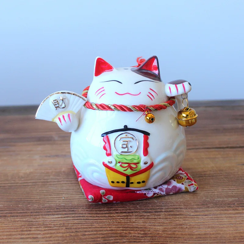 4 5-дюймовая керамическая копилка Lucky Cat украшение для дома фарфоровые ювелирные