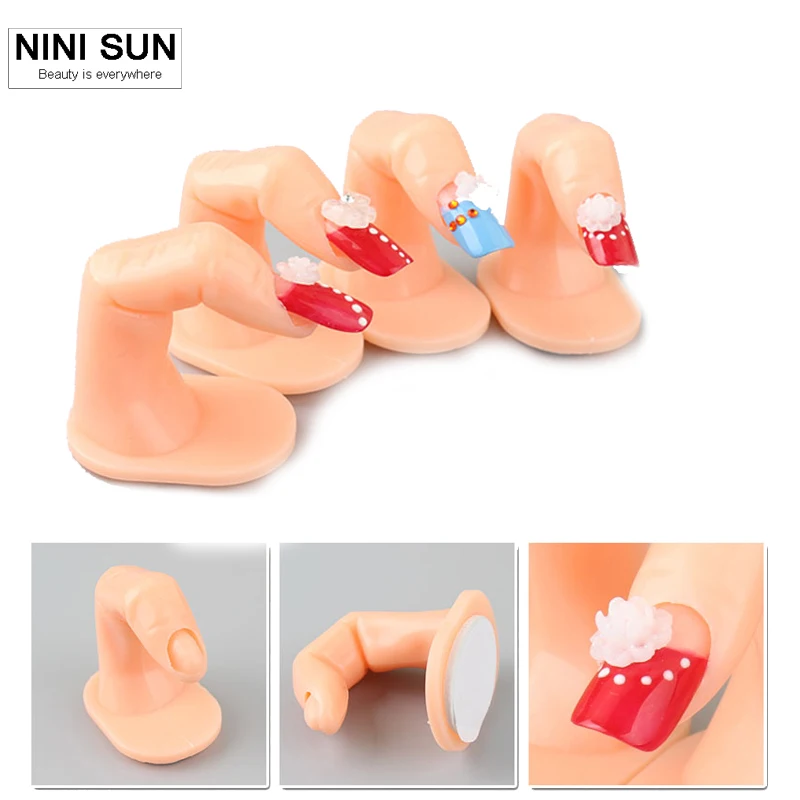 

10pcs/lot False Practice Display Fingers faux ongles Fake nails Model Practice Training Nail Art Tools Tips UV Gel Acrylic Tips