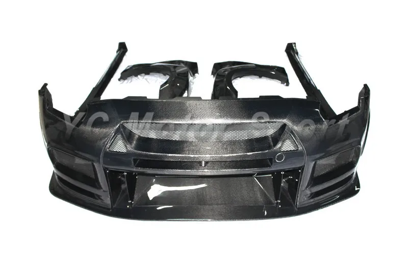 Car Accessories Carbon Fiber TP Style Wide Body Kit Fit For 2008-2013 R35 GTR CBA DBA Front Bumper Fender Side Skirts | Автомобили и