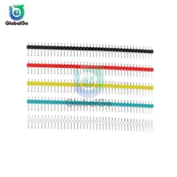 5pcslot single row male pin header 40pin 2 54mm straight pin header strip connector for pcb board diy soldering welding