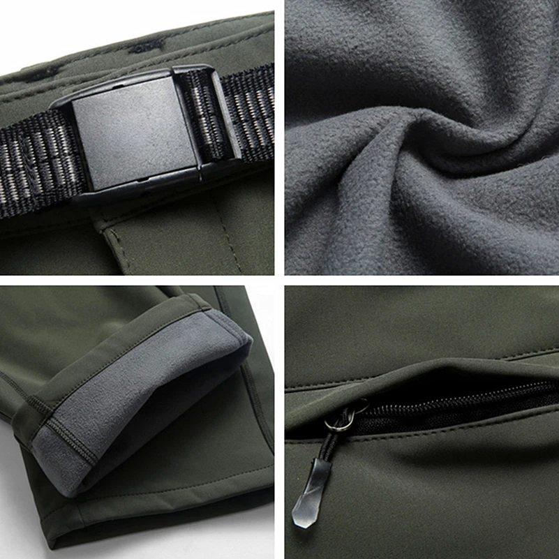 Западный зимние Термальность Штаны для прогулки мужчин женщин флисовые штаны