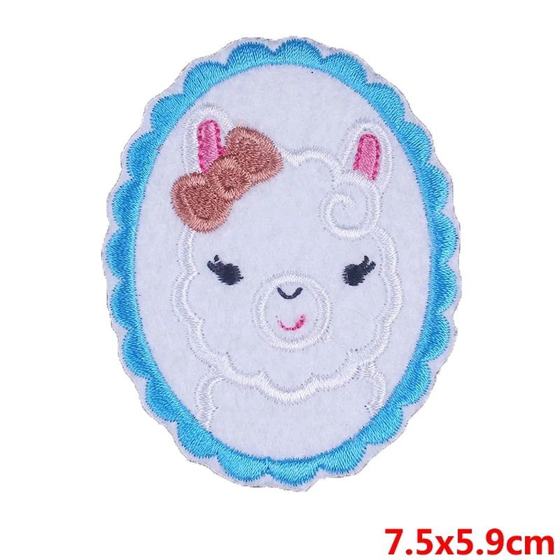 BR3944 Prajna DIY Вышитые нашивки для одежды Железный патч Мультфильм Альпака аппликация значок кактус милый Parches аксессуары для одежды F - Цвет: BR3944