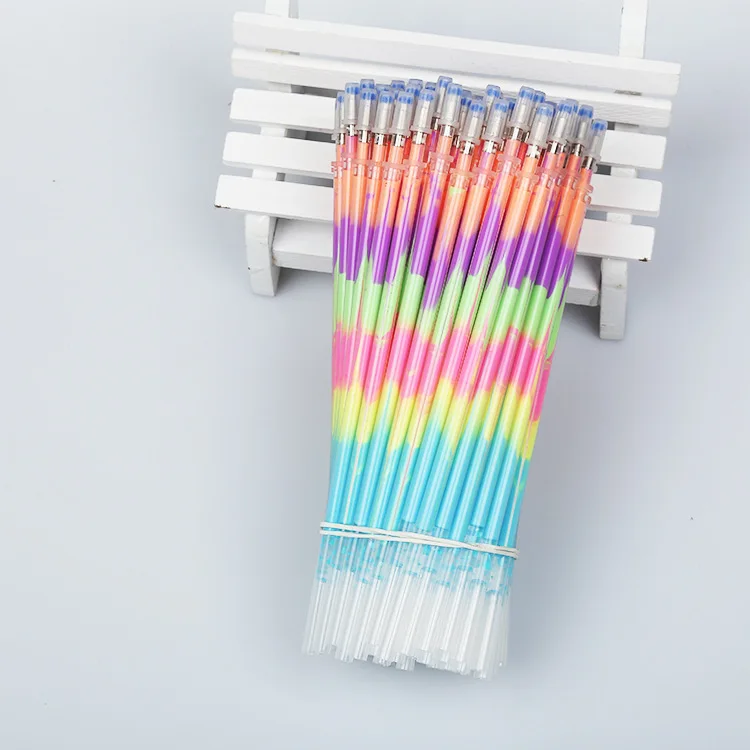10 шт./лот творческие разноцветные радужные заправляемые маркеры гелевые ручки
