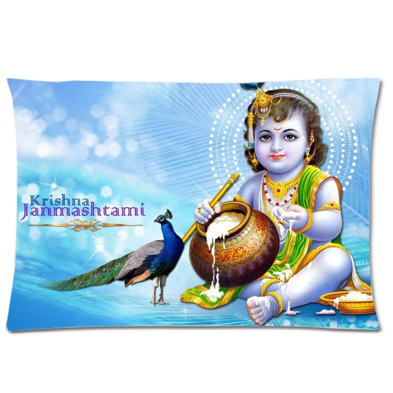 Изготовленный На Заказ индуизме Кришна декоративная подушка чехол 20 &quotx 30&quot