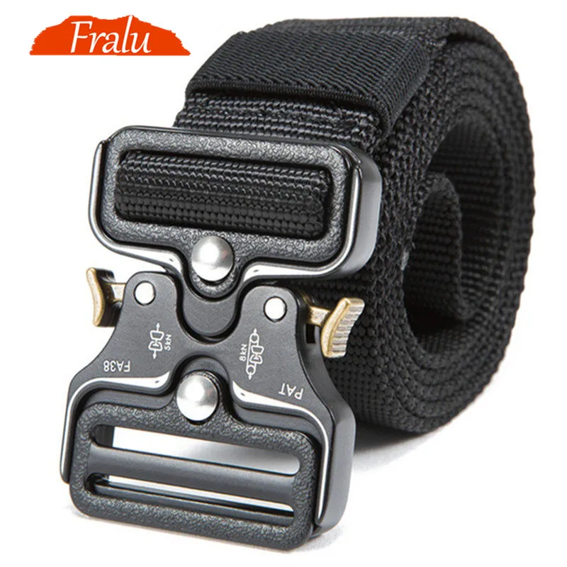 NewTactical Belts Nylon Military Waist Belt with Metal Buckle Adjustable Heavy Duty Training Waist Belt Hunting Accessories
