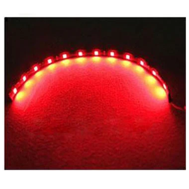 Красный Светодиодный ленточный светильник DC12V SMD 3528 зеркальный водонепроницаемый диодный светодиодный Fiexble светильник светодиодный ленточный светильник для украшения дома лампа для стайлинга автомобилей в полоску - Испускаемый цвет: Красный
