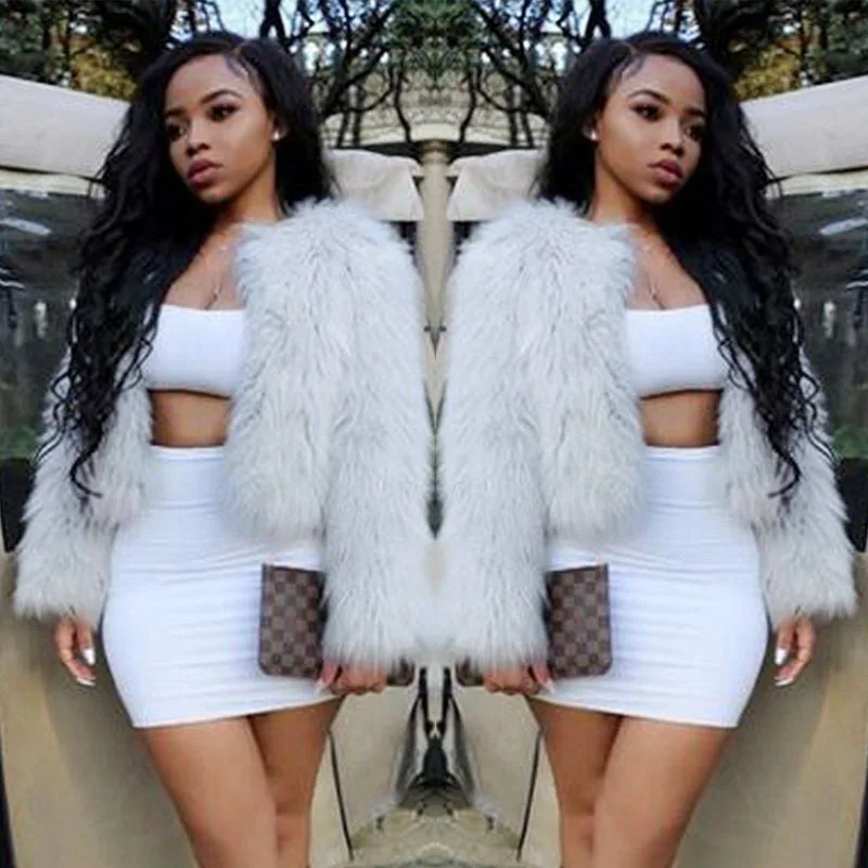 Новая Осенняя мода шуба из искусственного меха кролика 2018 в Корейском стиле