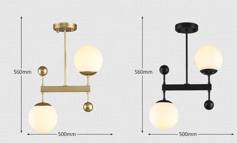 

Modern Glass Pendant Lights Nordic Iron Hanging Lamp Minimalist Metal Indoor Suspension luminaire E27 Restaurant Bar Lanterns