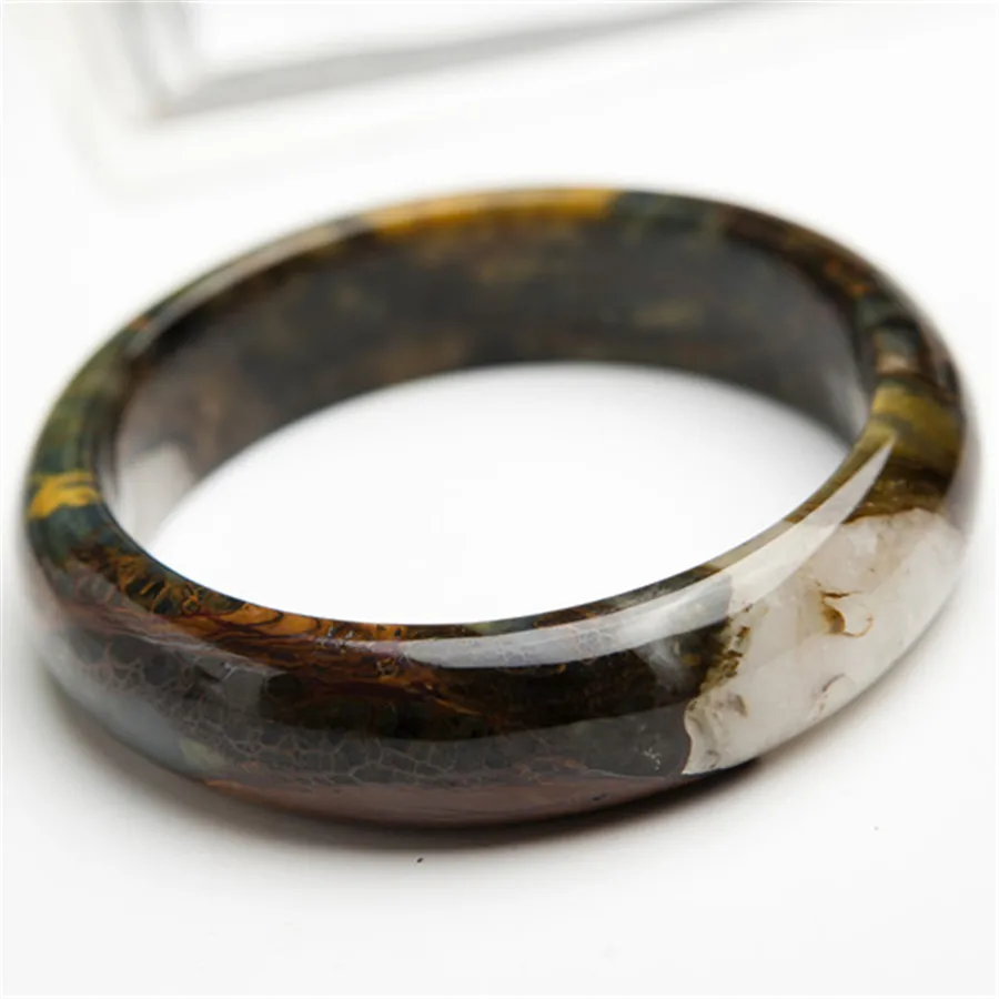100% Подлинная Намибия Природный желтый Pietersite Gemstone способа шарма женщин Lady Браслет
