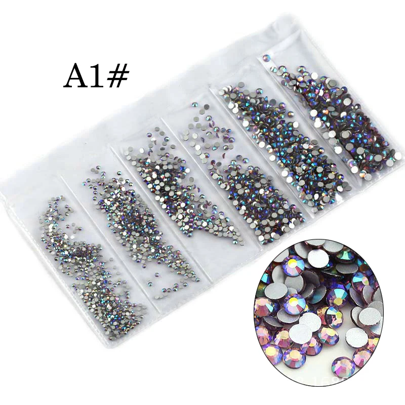 A1 Rhinestones Francheska стразы для ногтей дизайн ногтей набор Crystal Clear Nail Art украшения Rhinestone Jewelry Стразы для ногтей 3D ногтей гель клей ногтей стразы сваровски - Цвет: A1 Rhinestones