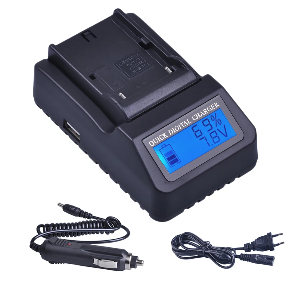 4 шт. NP-F550 NP-F570 NP F550 F570 литий-ионная аккумуляторная батарея + LCD быстрое зарядное