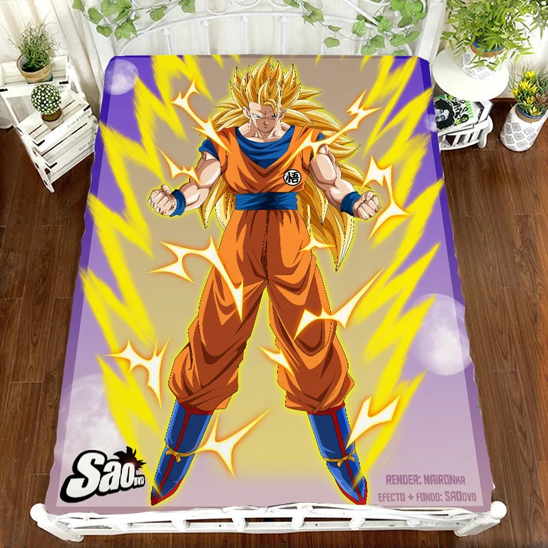 Dragon Ball Z, Комплект постельного белья с принтом аниме, простыня, Vegeta Son Goku, DRAGON BALL Z Zetto, Комплект постельного белья для детской комнаты