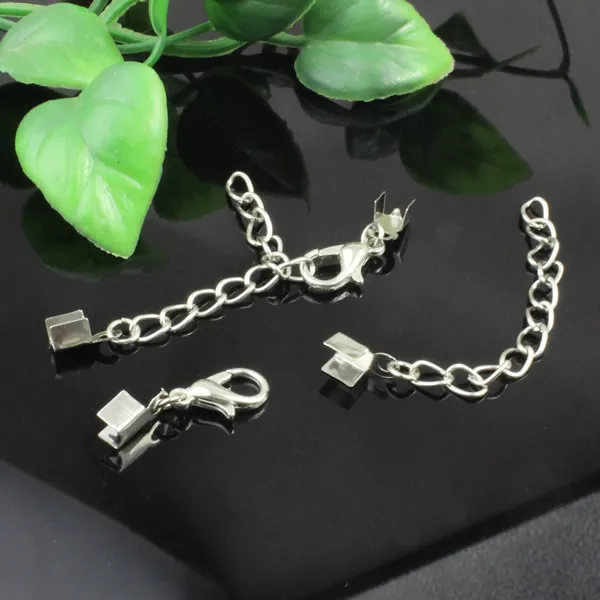 50 компл./лот модные железные наконечники для шнура подходящие 3 мм зажимы