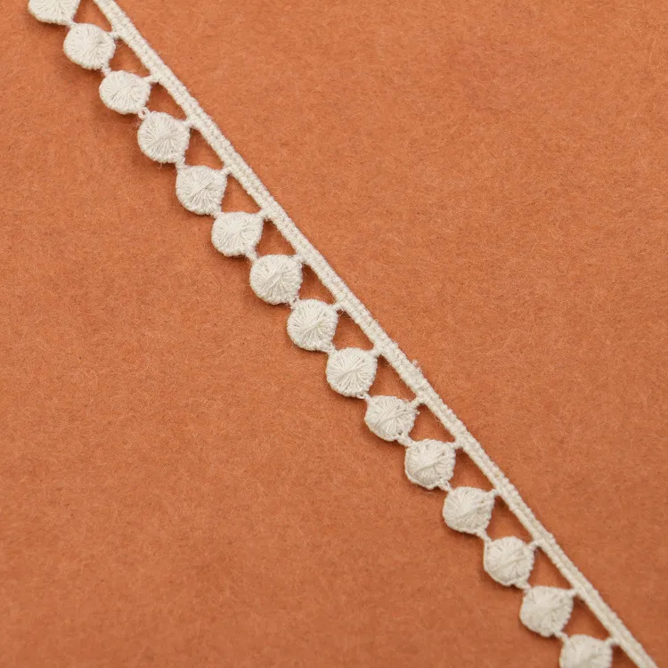 15yards 1.2cm trim cotton lace ribbon for home textiles women clothing accessories water soluble | Дом и сад
