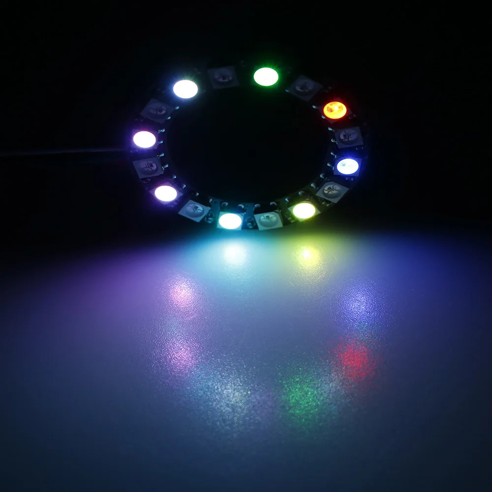 

WS2812B DC5V 5050 RGB Addressable Modules Full Color 16led Bits Pixel Ring Round LED Circle Development Board Fast Ship JQ