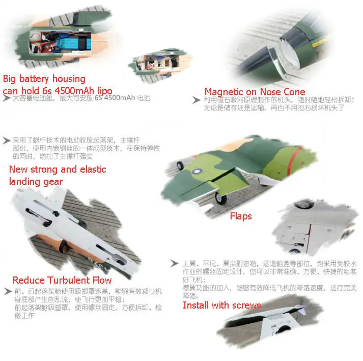 Freewing 70 мм EDF RC струи F104 PNP