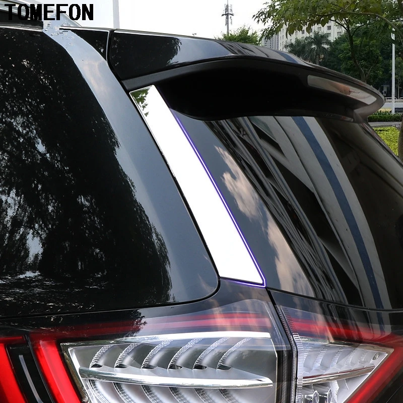 

Auto Accessories For Ford Edge 2015 ABS Chrome Car Spoilers Rear Back Window Side Cover TrimCar-styling 2pcs