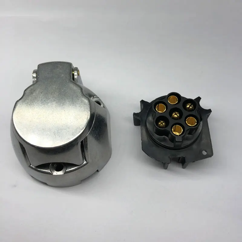 Аксессуары тележки 12V 7pin алюминиевая розетка трейлера женский caravanas трейлерные аксессуары буксировочный трос прицепа Запчасти караван аксессуары