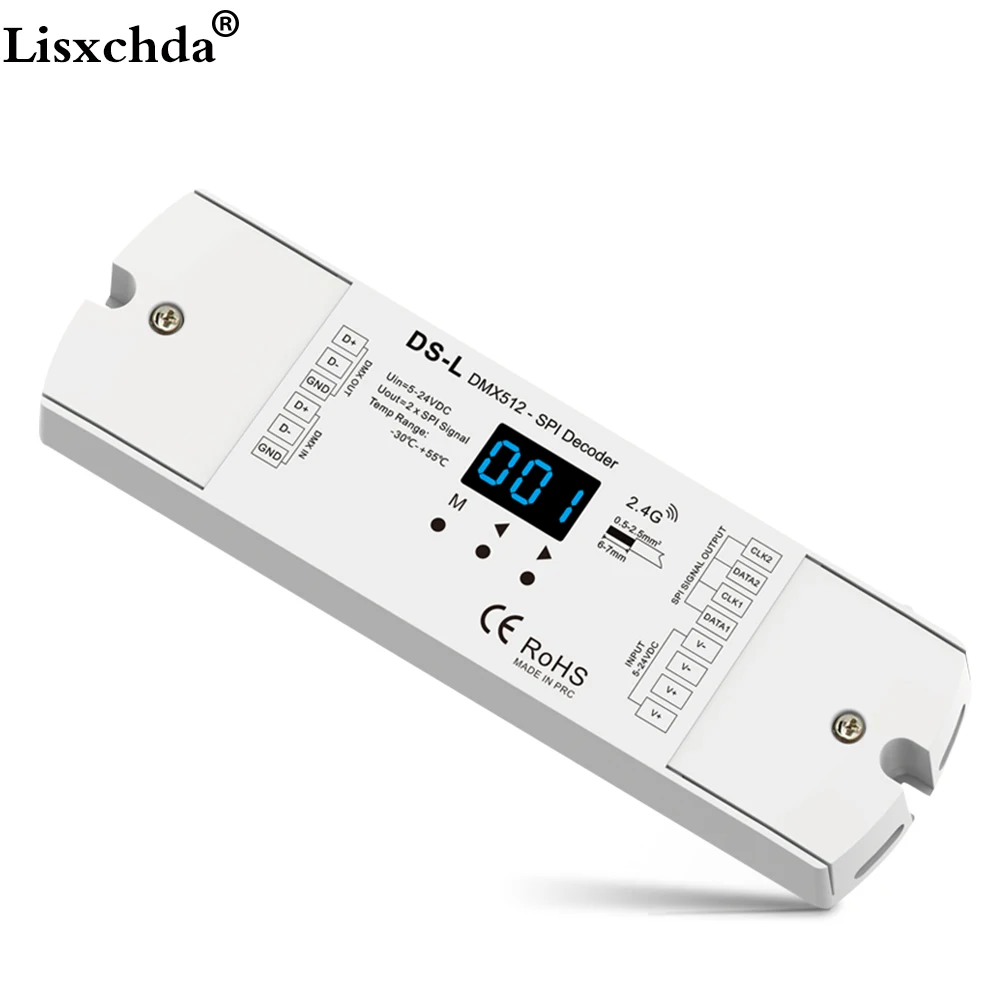 Высокое качество DC5-24V DMX512 к SPI конвертер DMX декодер поддержка 6803/8806/2811/2812/2801/3001/9813 ИС