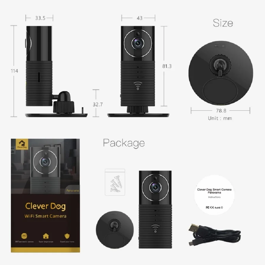 Clever Dog Детские камеры няня 960P Wi-Fi камера ip IR Ночное видение домофон видео для