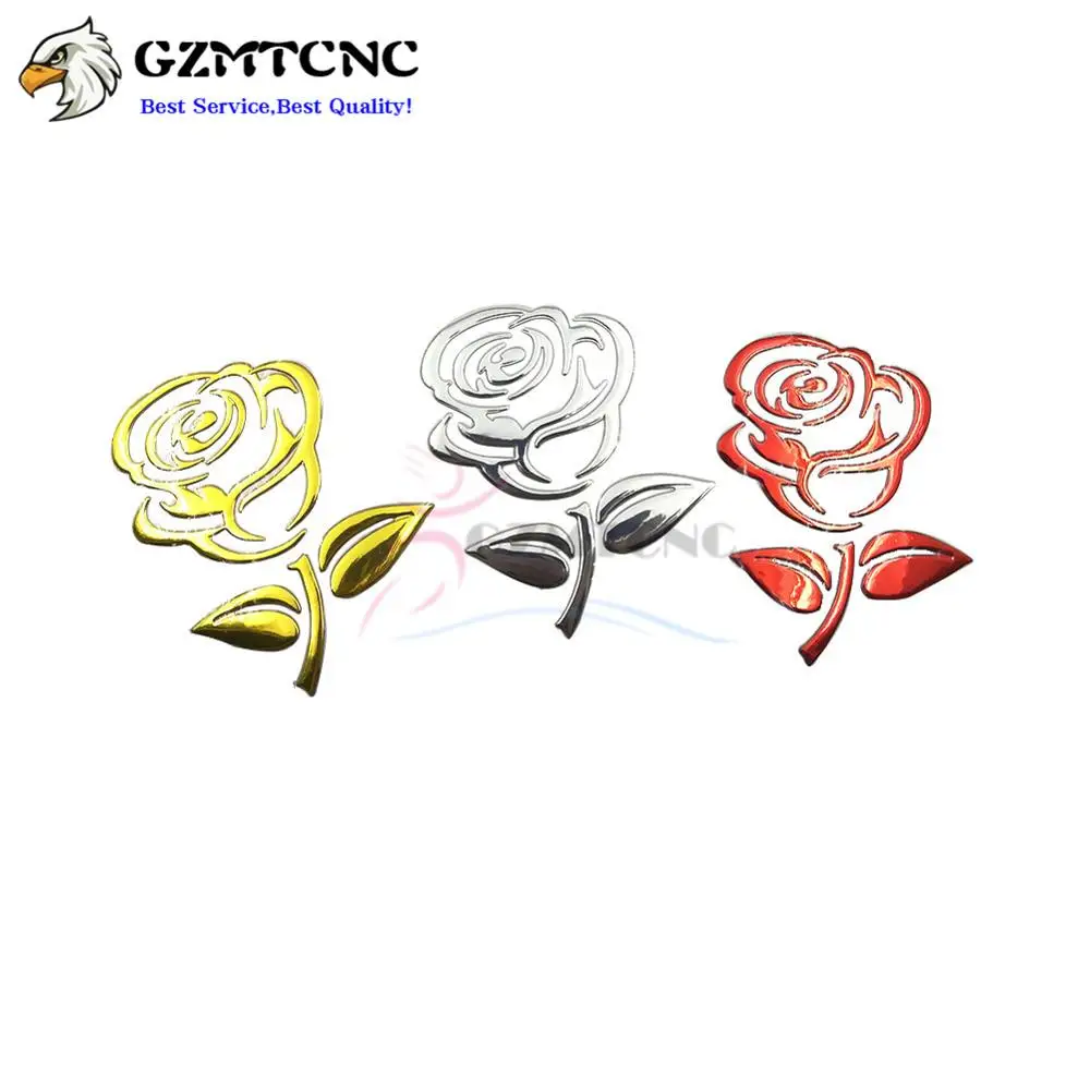 Боковые наклейки заднего вида 3D розы смешные авто мотоцикл украшение тела из ПВХ