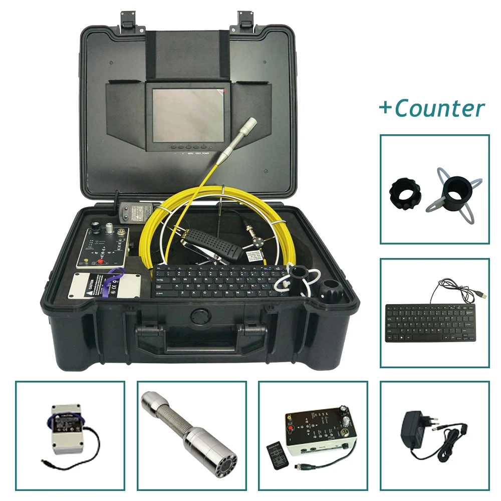 Long Spring 23mm Endoscope Camera Sewer Pipeline Tools &amp Snake Video Pipe Inspection With Distance Counter | Безопасность и