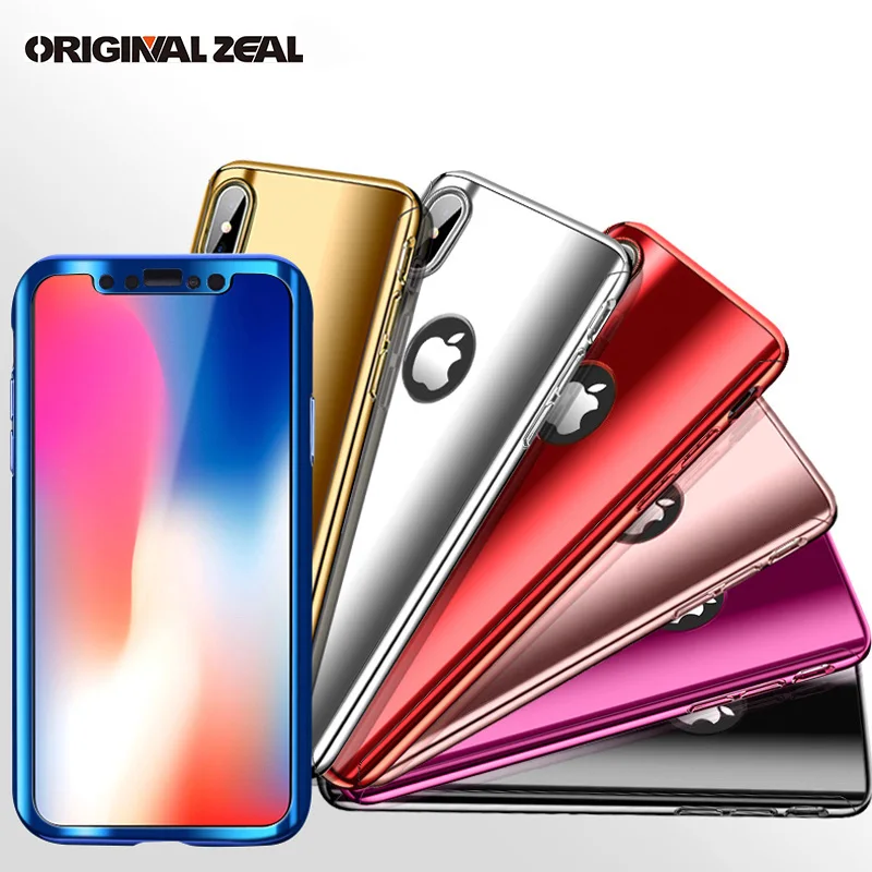 Защитный роскошный зеркальный чехол для iPhone 6 6s Plus 7 7plus 8 8Plus с твердым покрытием из