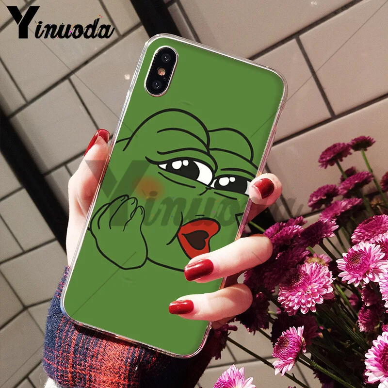 Yinuoda pepe аниме грустная лягушка 2018 новый роскошный модный Чехол для мобильного