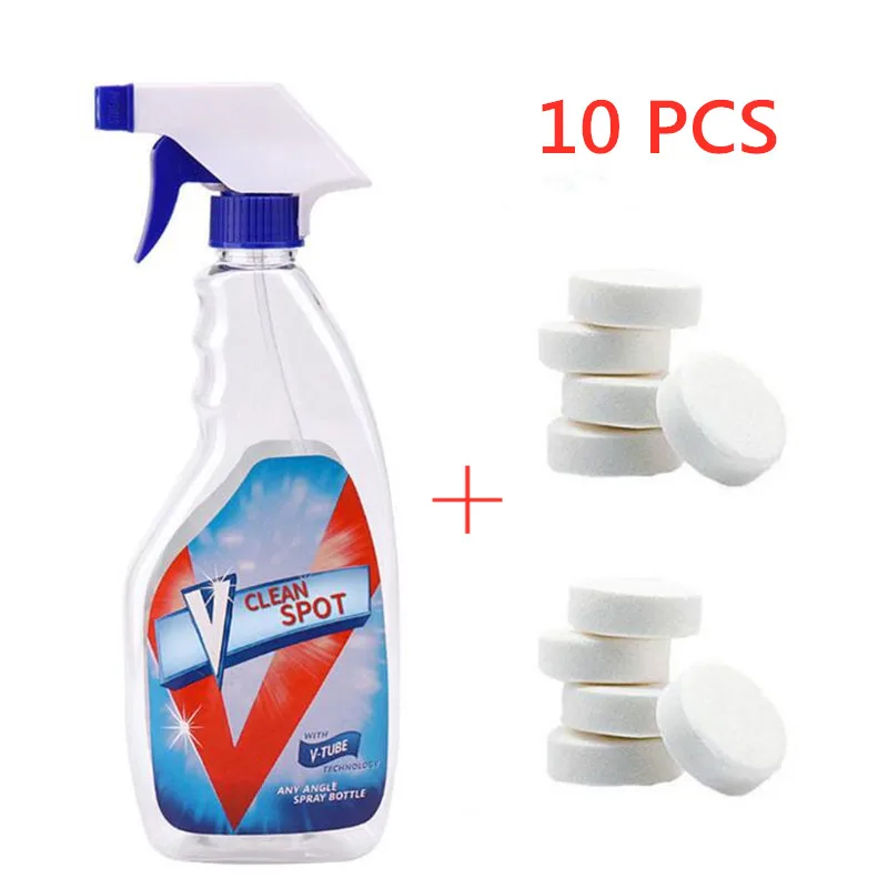10Pcs With Bottle 5/10 шт. Многофункциональный очищающий Спрей очиститель комплект с распылителем для уборки дома очищающий Спрей очиститель дропшиппинг - Цвет: 10Pcs With Bottle