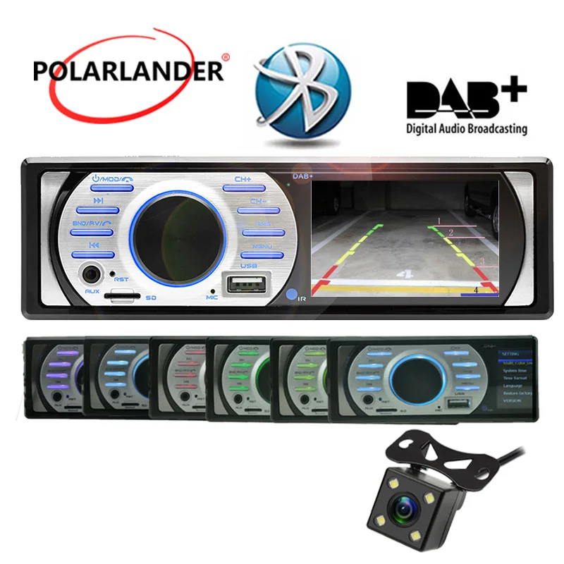 Авто Аудио Стерео Bluetooth MP5/WMA 12V Prime 3 0 &quotHD 1Din автомобильное радио FM USB/TF/AUX в ISO
