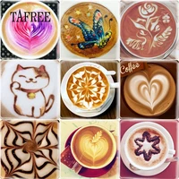 tafree coffee latte carving art pattern 25 mm diy square shape glass cabochon glass dome jewelry findings accessories