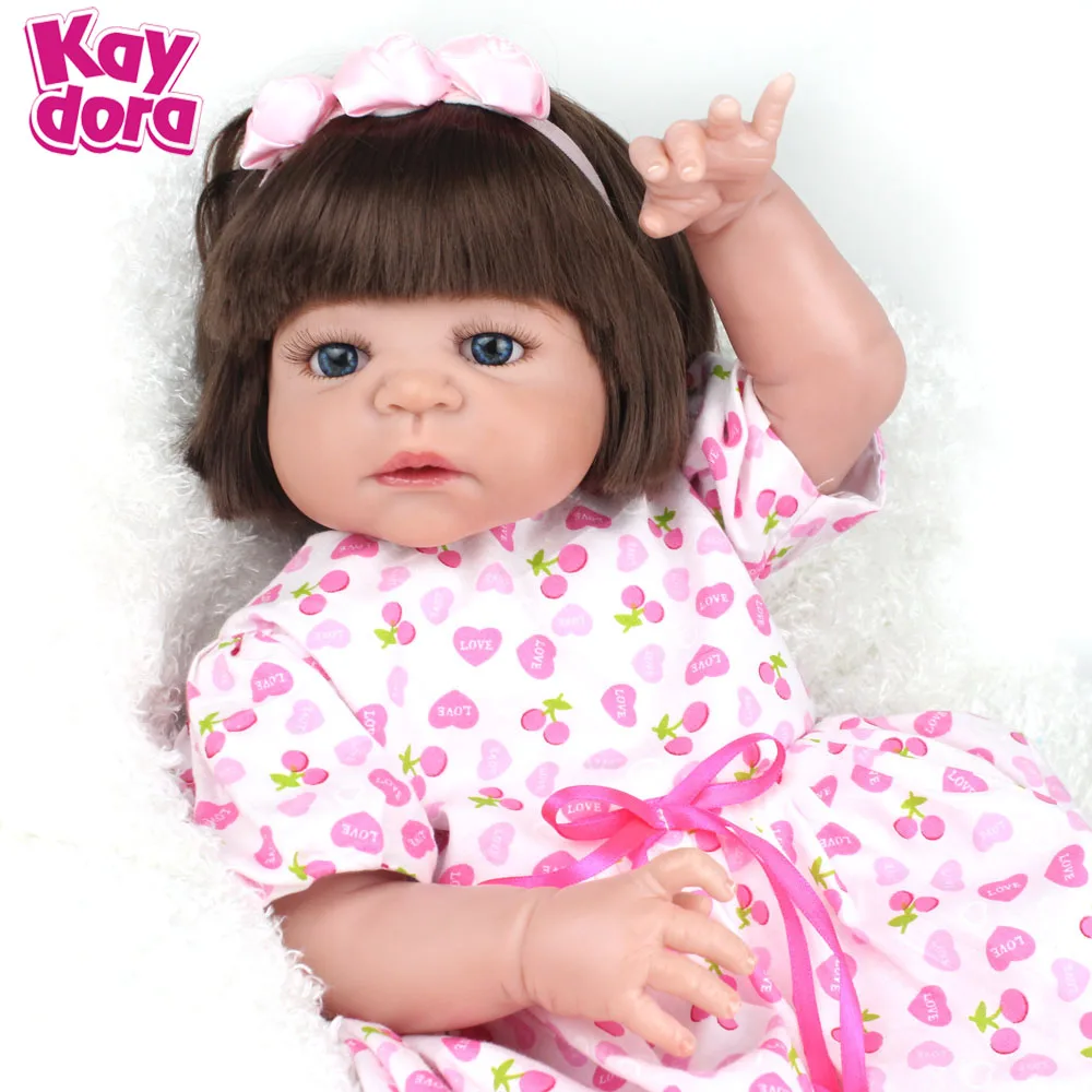 55 см 22 дюйма KAYDORA Victoria Reborn Baby Dolls силиконовые реалистичные куклы с полным корпусом