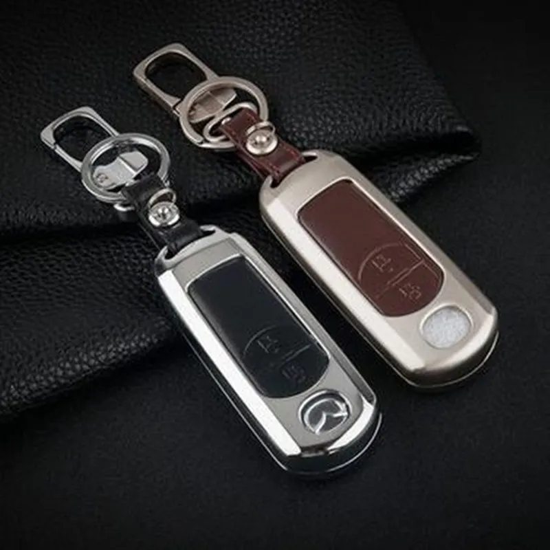 Высококачественное кольцо для ключей из кожи и Mazda креативный стиль чехол