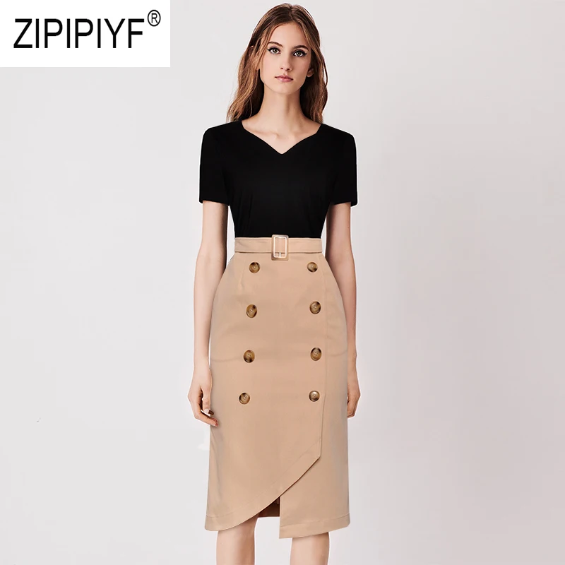 Модные женские комплекты в классическом стиле облегающая черная футболка с