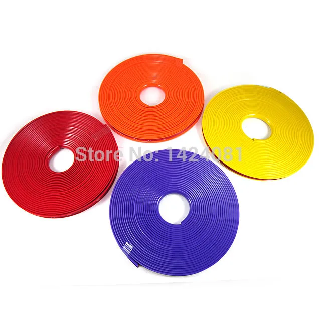 7-метровая стандартная полоса для защиты шин Резиновая литья красная желтая