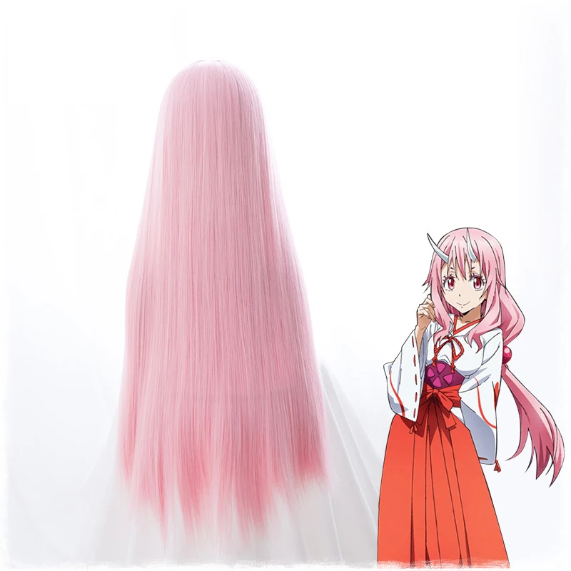 Аниме Tensei Shitara Slime Datta Ken Shuna Косплей Костюм волосы Япония аниме парики Длинные розовые волосы 80 см+ 1 пара рога головные уборы