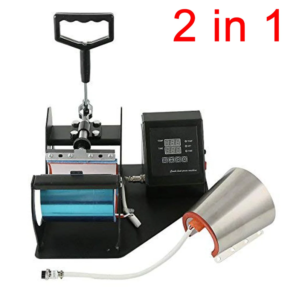 double display 2 in 1 Mug Press Machine Sublimation Printer Heat Transfer Mug Printing Machine for Mug Cup 11/12OZ