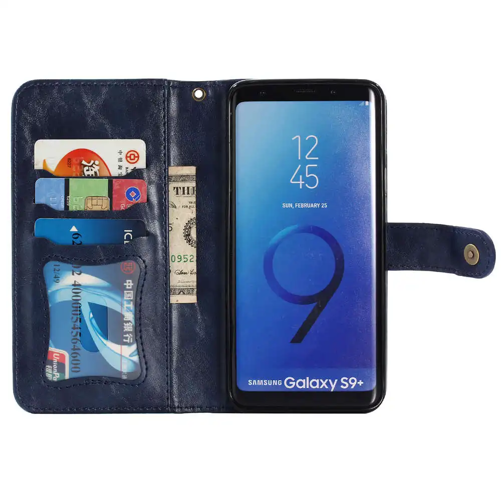 2в1 Магнитный чехол для Samsung Galaxy S10 S9 Plus кожаный съемный флип-чехол galaxy s10e s10 + s9