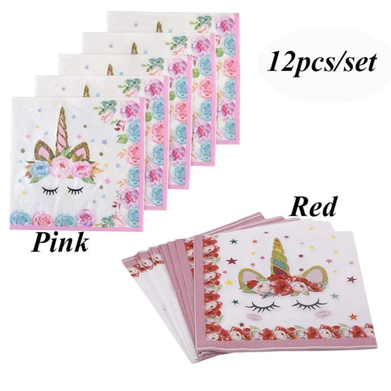 Единорог бумажная салфетка для вечеринки свадьбы ребенка день рождения товары