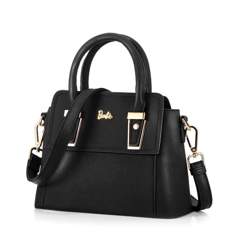 Барби 2017 Женская сумка косая полоска черная искусственная твердая кожа