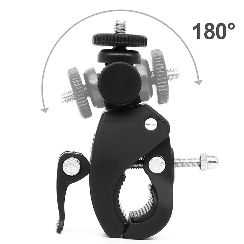 new Black 1/4 Camera DV DSLR Bike Bicycle Handlebar Clamp Bracket Tripod Mount Screw Clip For Gopro | Электроника