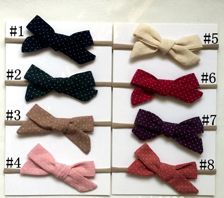 

A-STYLE 36 шт./лот; детские куртки в горошек бант для волос с нейлоновая повязка на голову, детская нейлоновая Эластичная головная повязка, аксес...