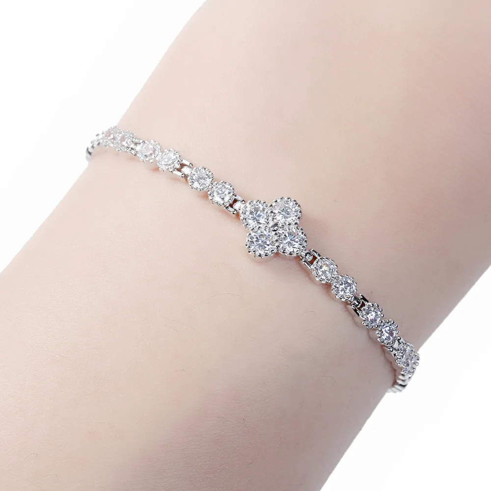 Doreenbeads Новое поступление 2017 года Медь Теннис Браслеты Для женщин jewelry Ясно